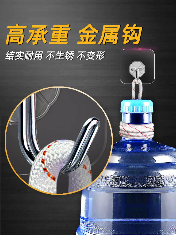 Sticky Hook Transparent Seamless Hook Kitchen Bathroom Punch-Free Hook Adhesive Hook Wall-Mounted Strong Load-Bearing Hook
