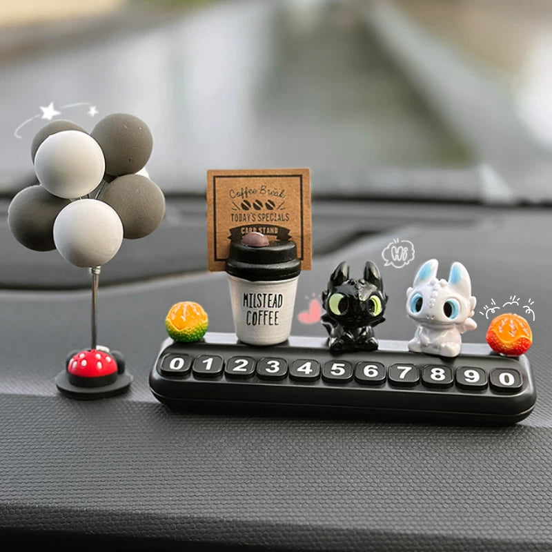 Mobile Phone Card 2026 New Toothless Baby Temporary Parking Number Plate Car Personalized Creative Car Decoration