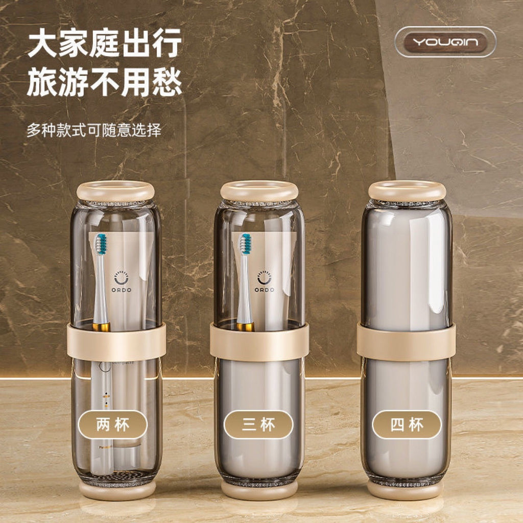 Portable Transparent Travel Wash Cup for Children and Couples, Toothbrush, Toothpaste and Mouthwash Cup, Travel Tooth Cup