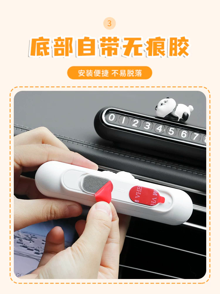 Car Moving Phone Plate Temporary Parking Number Plate Car Cute Hidden Phone Moving License Plate Car Decoration