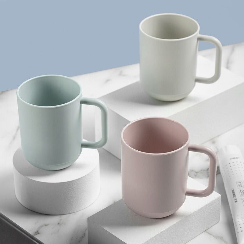 Mouthwash Cup Simple Brushing Household Wash Cup Couple Student Dormitory Water Cup with Handle Plastic Thickened Drop-Resistant