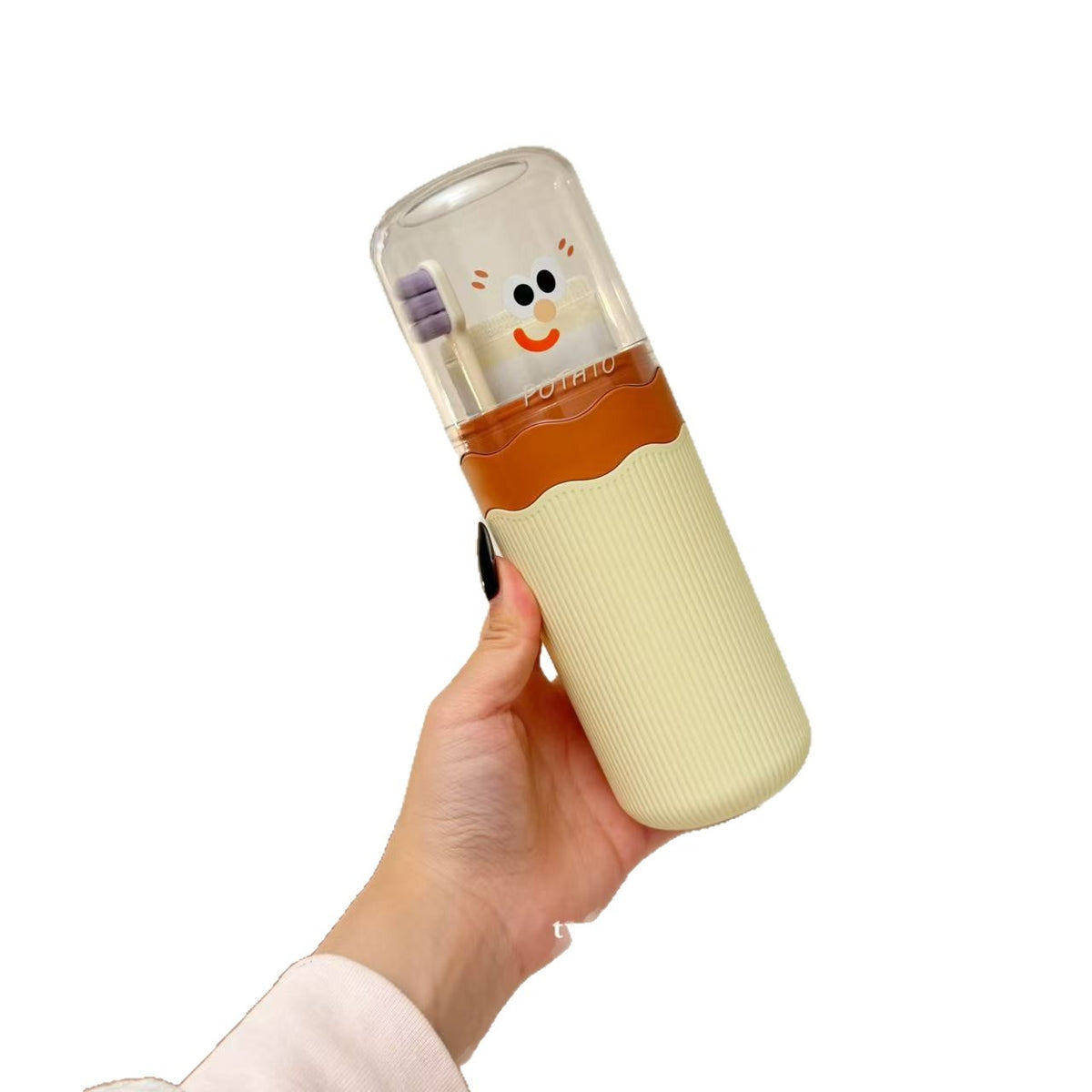 Portable High-Looking Mouthwash Cup with Lid for Travel & Student Dormitory – Toothbrush Storage Box and Wash Cup