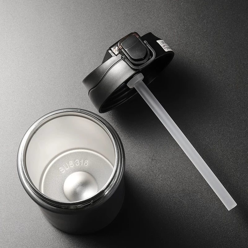 Vacuum Cup Men's Coffee Cup Portable Car Straw Water Cup 2025 New High-Looking Portable Cup