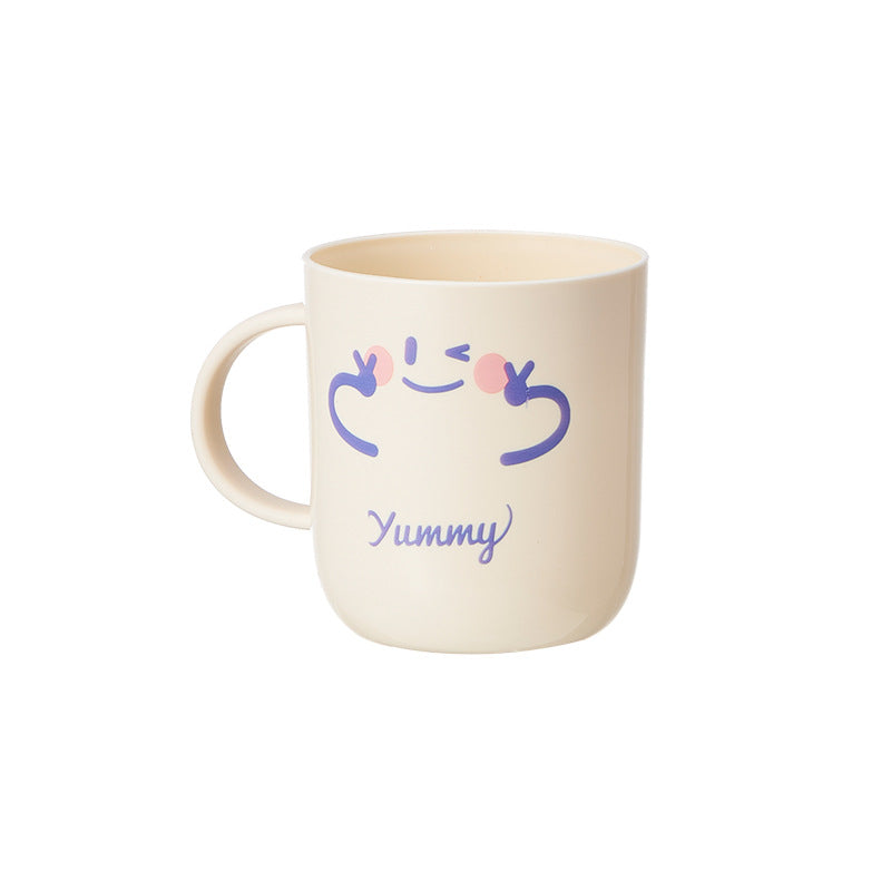 Cute Cartoon Mouthwash Cup Tooth Cup Smiley Face Children Student Dormitory Cup Tooth Cup Heat Transfer Printing Wholesale