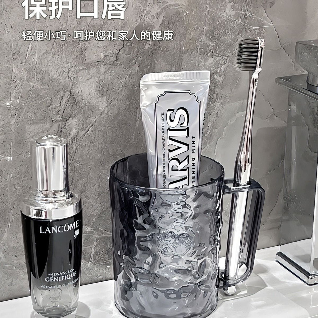 New Glacier Water Ripple Transparent Mouthwash Cup for Household, Student Dormitory, Couple Toothbrush Storage Wash Cup