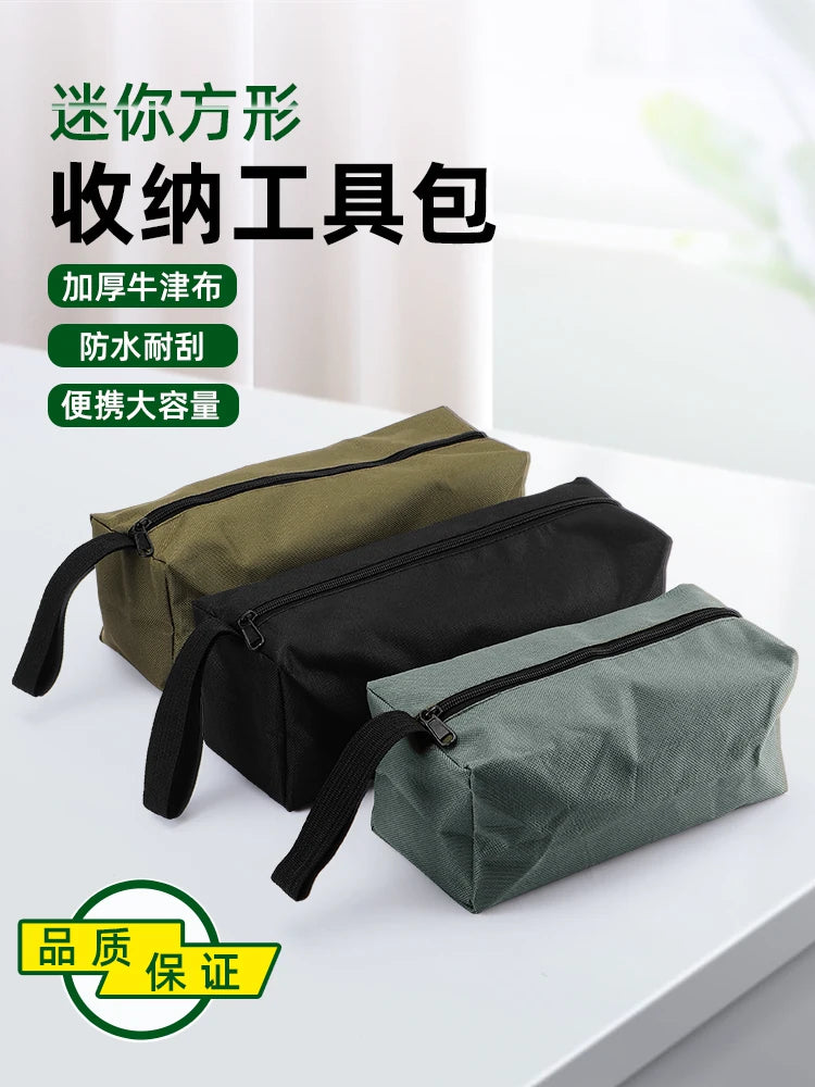 Durable Canvas Thickened Wear-Resistant Multi-Functional Portable Storage Bag for Electrician Maintenance
