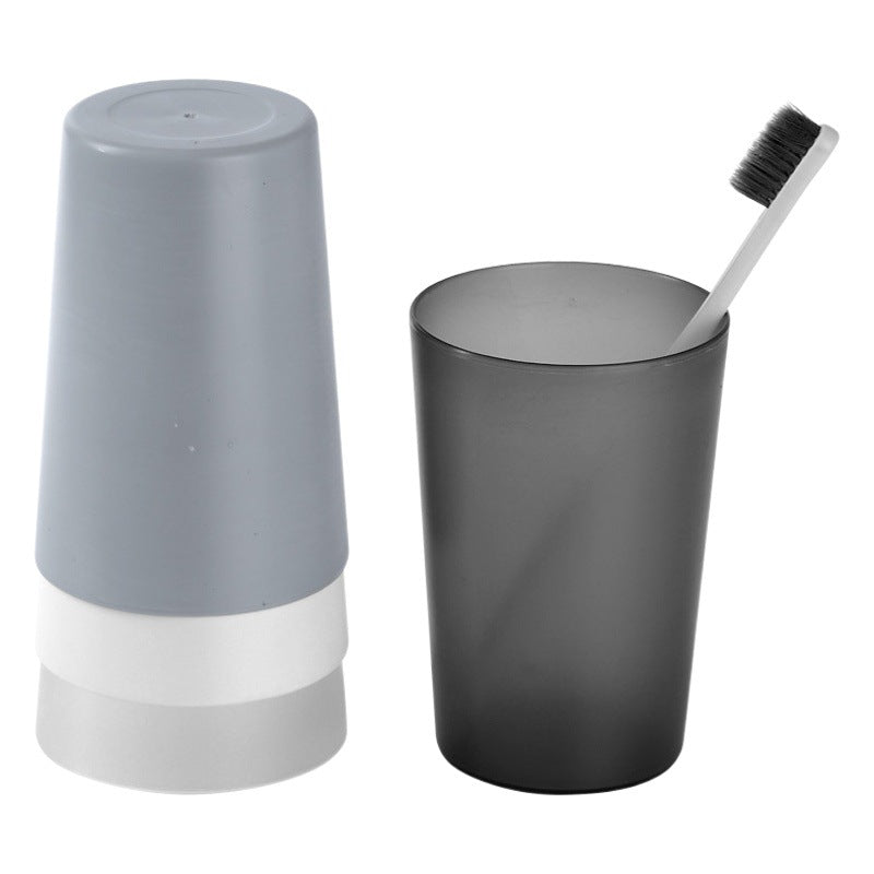 Frosted Plastic Mouthwash Cup – Simple Household Couple Toothbrush Rinse Cup for Drinking & Brushing