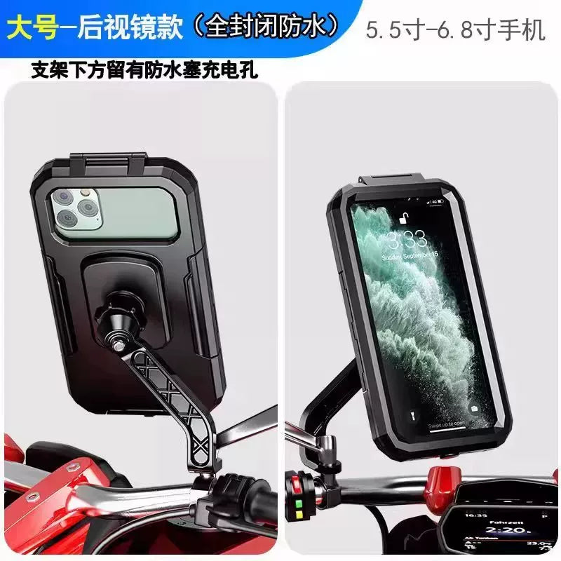 Electric Battery Car Mobile Phone Holder Motorcycle Bicycle Navigation Takeaway Car Mobile Phone Holder Waterproof Black Technology Shockproof