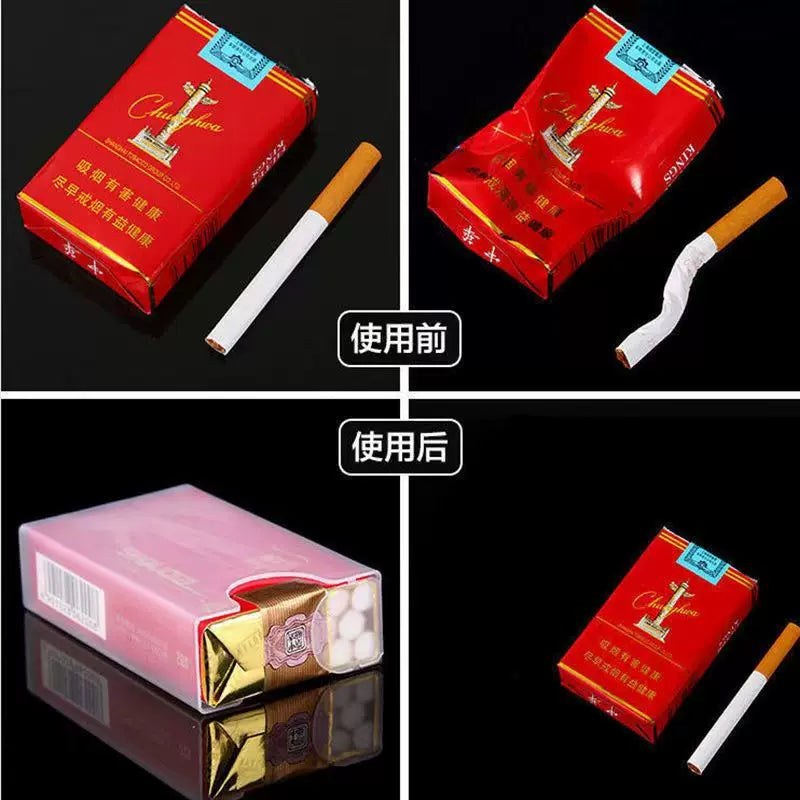 Transparent Cigarette Case Cover Portable Thickened Anti-Pressure 20 PCs Soft and Hard Bag Sweat-Proof Flip Creative Cigarette Case Protective Cover