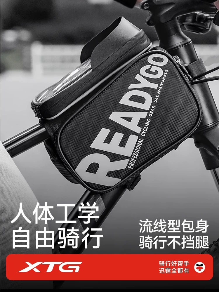 Bicycle Hanging Bag Riding Equipment Mountain Bike Storage Bag Front Beam Mobile Phone Bicycle Road Storage Bag Accessories