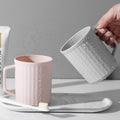 Stylish Thickened Large-Capacity Mouthwash Cup with Handle for Household Bathroom Use, Couple Toothbrush Cup