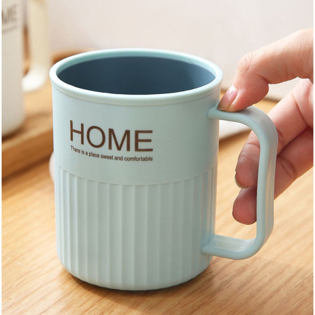 Two-Tone Handled Tooth Cup for Household Use – Simple Brushing and Rinsing Cup