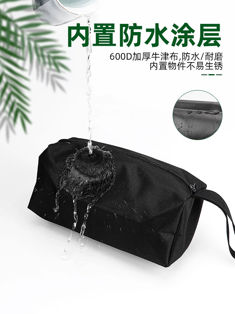 Durable Canvas Thickened Wear-Resistant Multi-Functional Portable Storage Bag for Electrician Maintenance