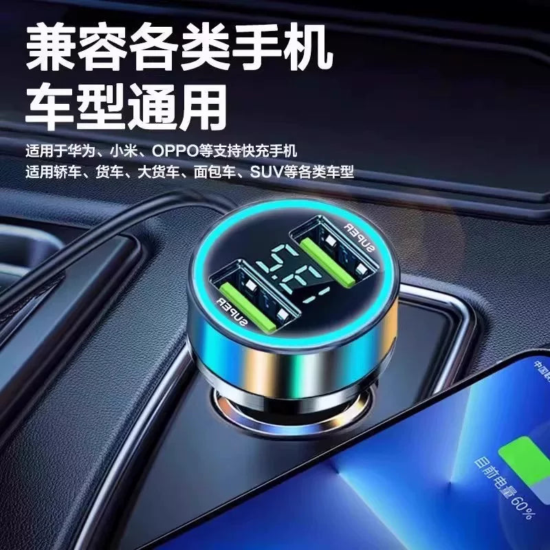 Car Charger Super Fast Charging Head for Huawei Mobile Phone Cigarette Lighter Conversion Plug Car Charger USB for Car