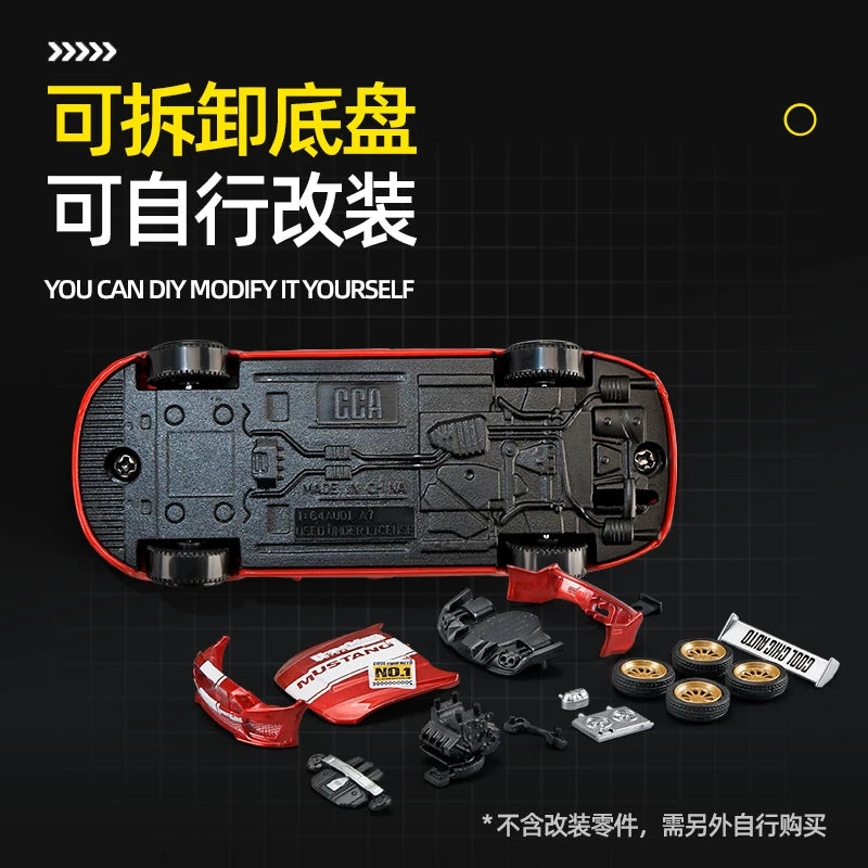 1:64 Caipo CCA Car Model Makelun P1gtr Alloy Car Model Decoration Shock Absorber Mini Sports Car New