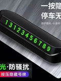 Temporary Parking Phone Number Plate Car Moving License Plate Parking Number Plate Magnetic Luminous Car Phone Plate
