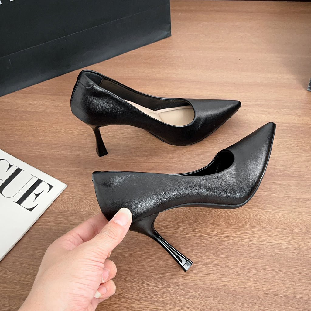 Sports High-Heeled Shoes Women's Long-Time Wear Not Tired Feet 2026 Spring and Autumn Elegant Pointed Stiletto Heel Work Shoes