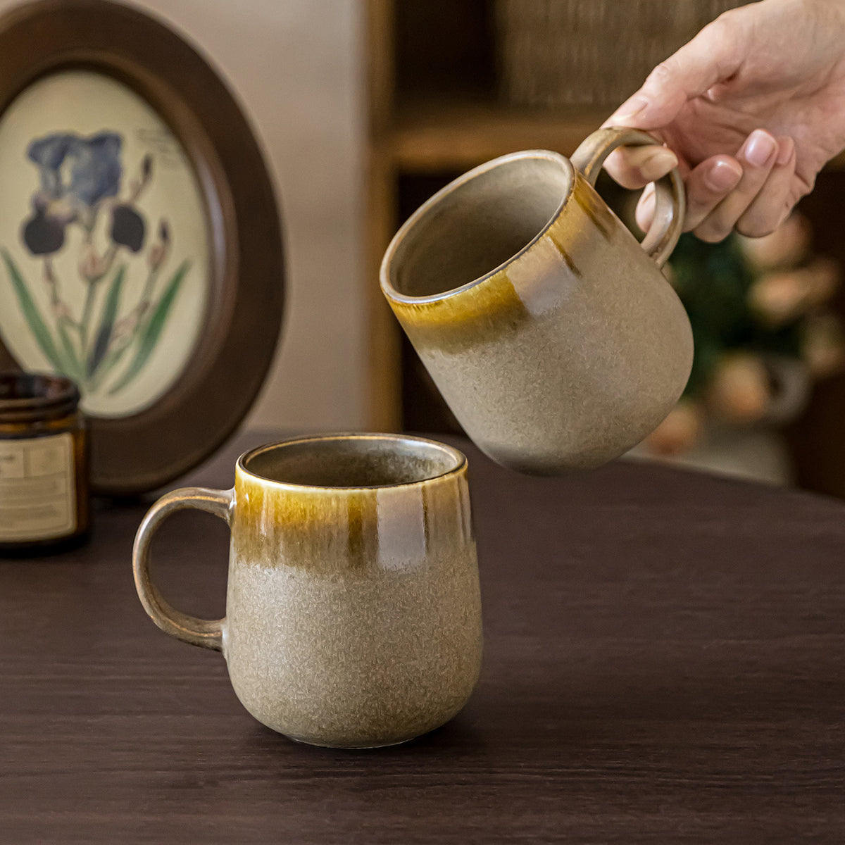 2026 New Large Capacity Vintage Ceramic Coffee Mug for Home & Office, Wholesale Water Cup and Tea Cup