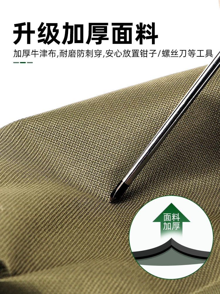 Durable Canvas Thickened Wear-Resistant Multi-Functional Portable Storage Bag for Electrician Maintenance