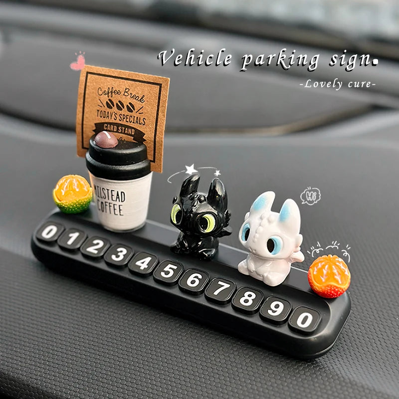 Mobile Phone Card 2026 New Toothless Baby Temporary Parking Number Plate Car Personalized Creative Car Decoration