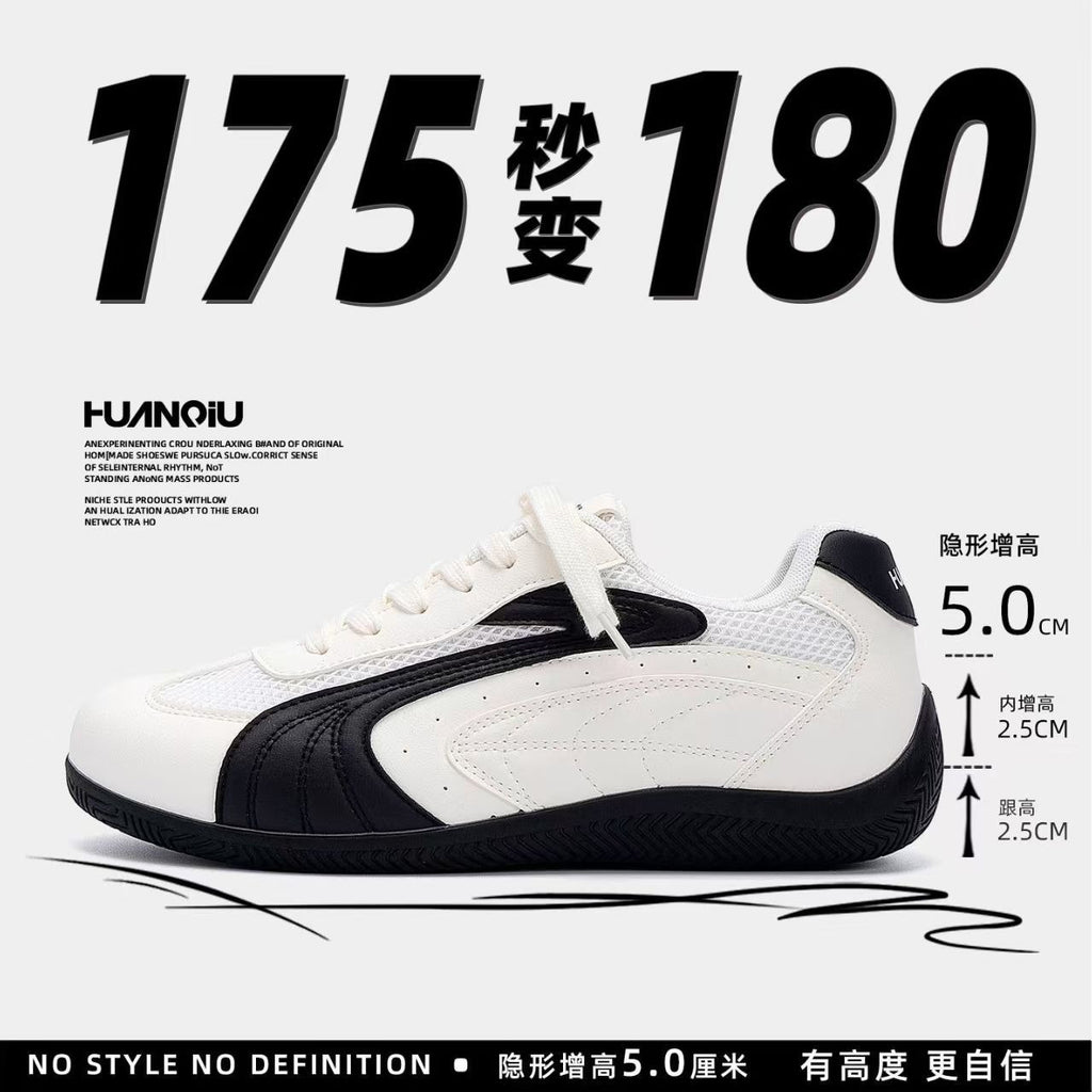 Casual Shoes New Men's and Women's Fashionable Shoes Breathable Invisible Height Increasing German Training Shoes Comfortable Flat Outdoor Sneakers