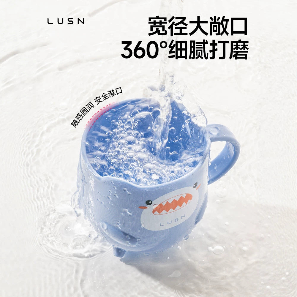 Lusn Kids' Toothbrush Rinse Cup Set for Boys and Girls 1-3 Years Old, Toddler Mouthwash Toothbrush Kit with Wash Cup
