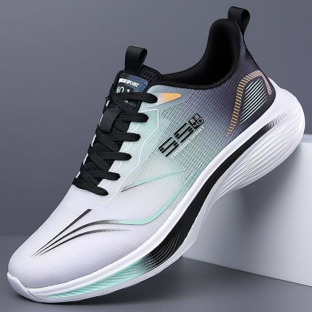 Sports Shoes Men's New Mesh Breathable Shock-Absorbing Running Shoes Comfortable Lightweight Soft Bottom Trendy Large Size Men's Shoes