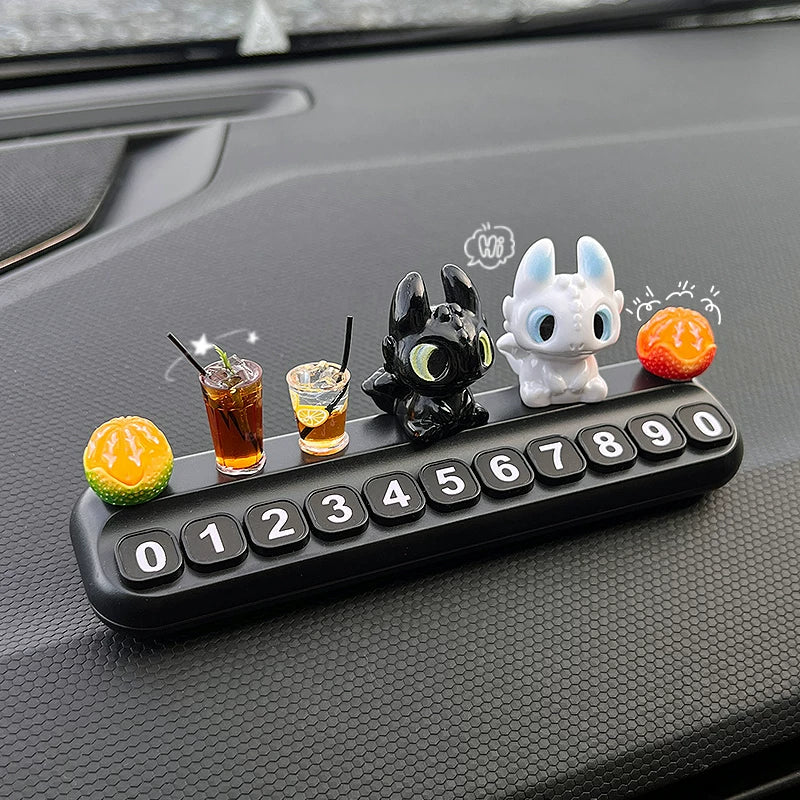 Mobile Phone Card 2026 New Toothless Baby Temporary Parking Number Plate Car Personalized Creative Car Decoration