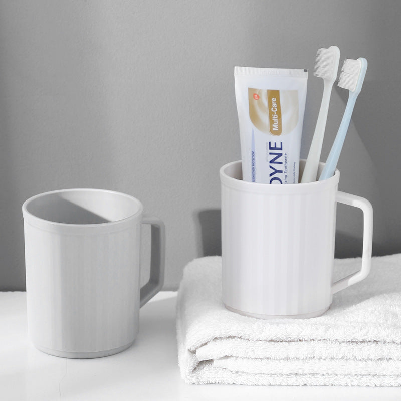 Stylish Thickened Large-Capacity Mouthwash Cup with Handle for Household Bathroom Use, Couple Toothbrush Cup