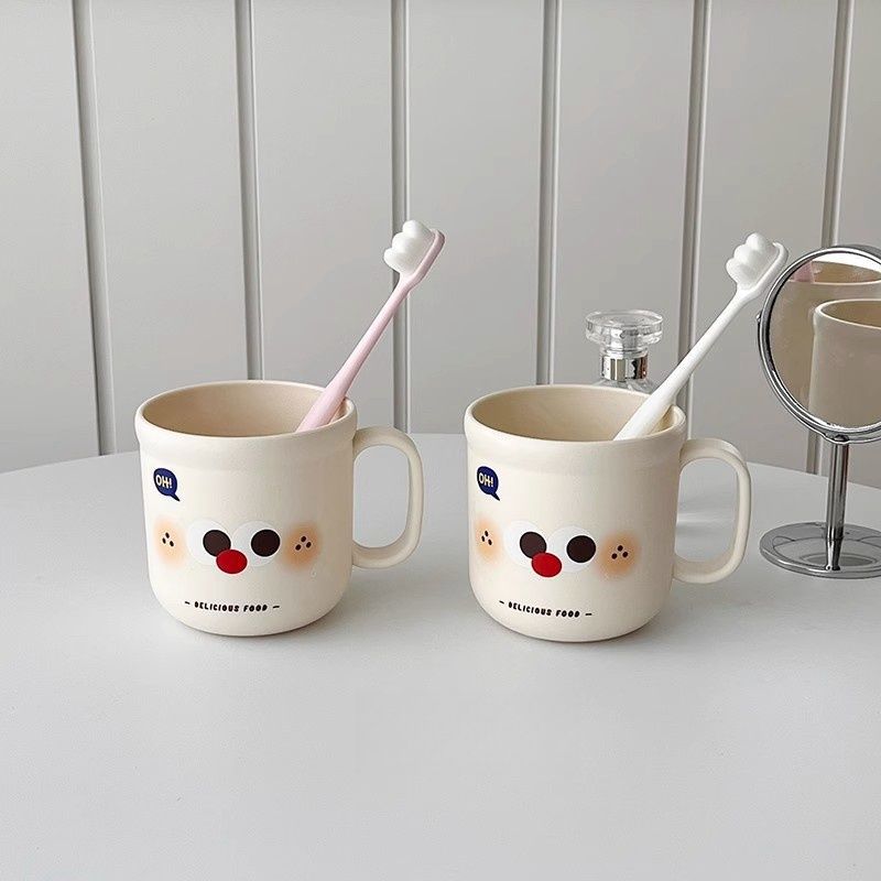 Adorable Mouthwash Cup Stylish Children's Household Toothbrush Cup Wash Cup for Students Thickened Portable Couple Toothbrush Cup