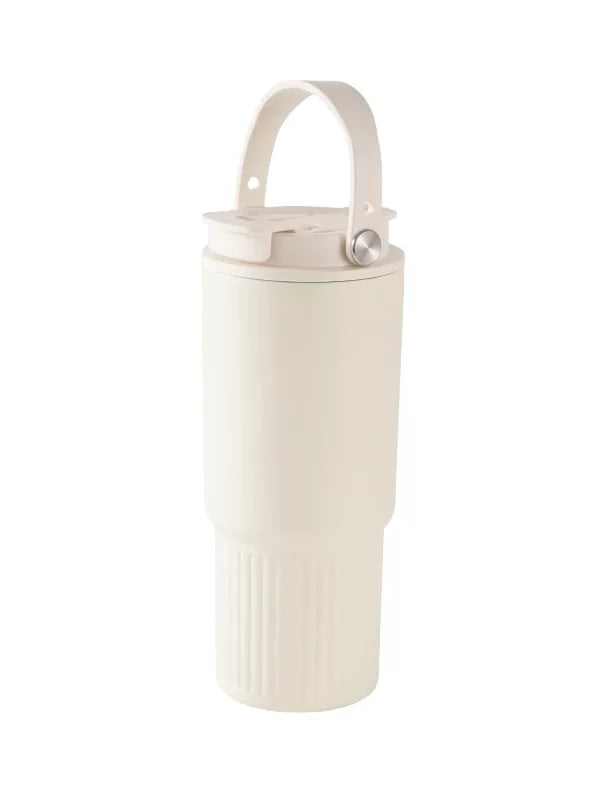 Large Capacity Straw Ice Cream Cup High Appearance with Drawstring Vacuum Cup Men and Women Traveling Car Coffee Cup Water Cup