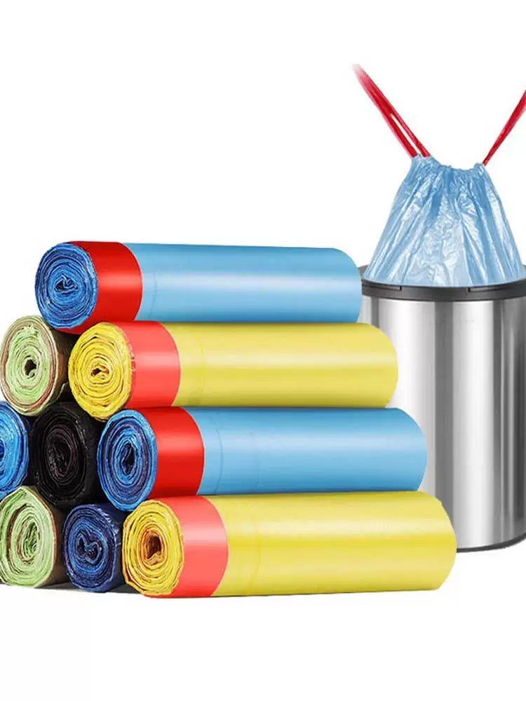 Kitchen Garbage Bag Household Portable Thickened Drawstring Black Large Plastic Bag Affordable Storage Extra Thick Classification