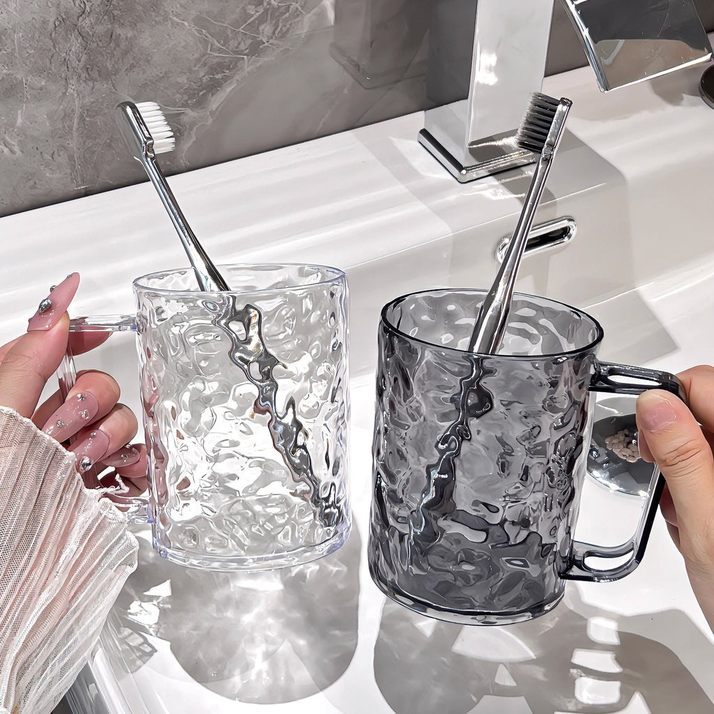 Glacier Pattern Mouthwash Cup - High-Aesthetic Universal Toothbrush Cup, Light Luxury High Transparency Creative Household Cup, Wholesale
