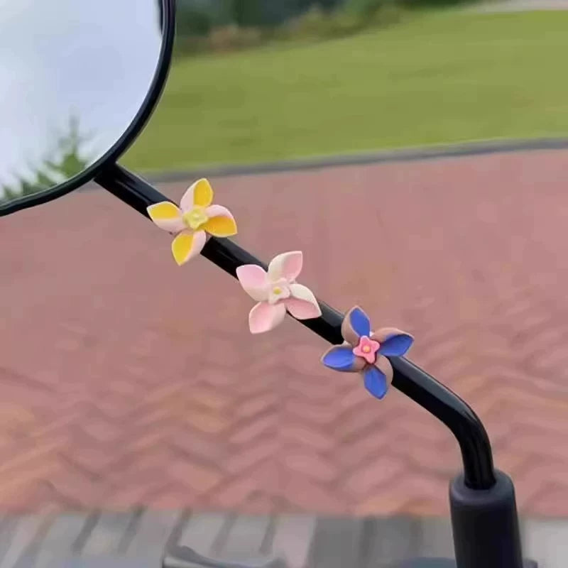 Electric Car Mini Windmill Decoration Motorcycle Bicycle Healing Series Car Decoration Small Accessories Cute