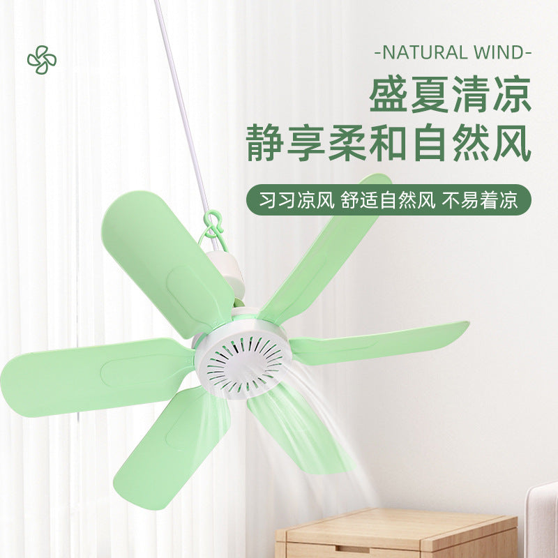 Strict Selection of Small Ceiling Fan Small Mini Fan Dormitory Student Ceiling Fan Mosquito Net Bed Household Large Wind Bedroom Electric Fan