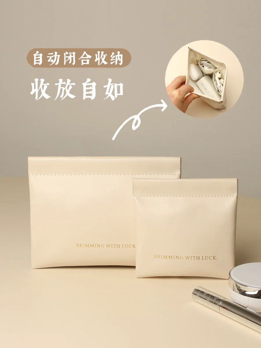 Data Cable Storage Bag Automatic Closed Portable Headset Charger Charging Treasure Cosmetic Sample Mini Bag